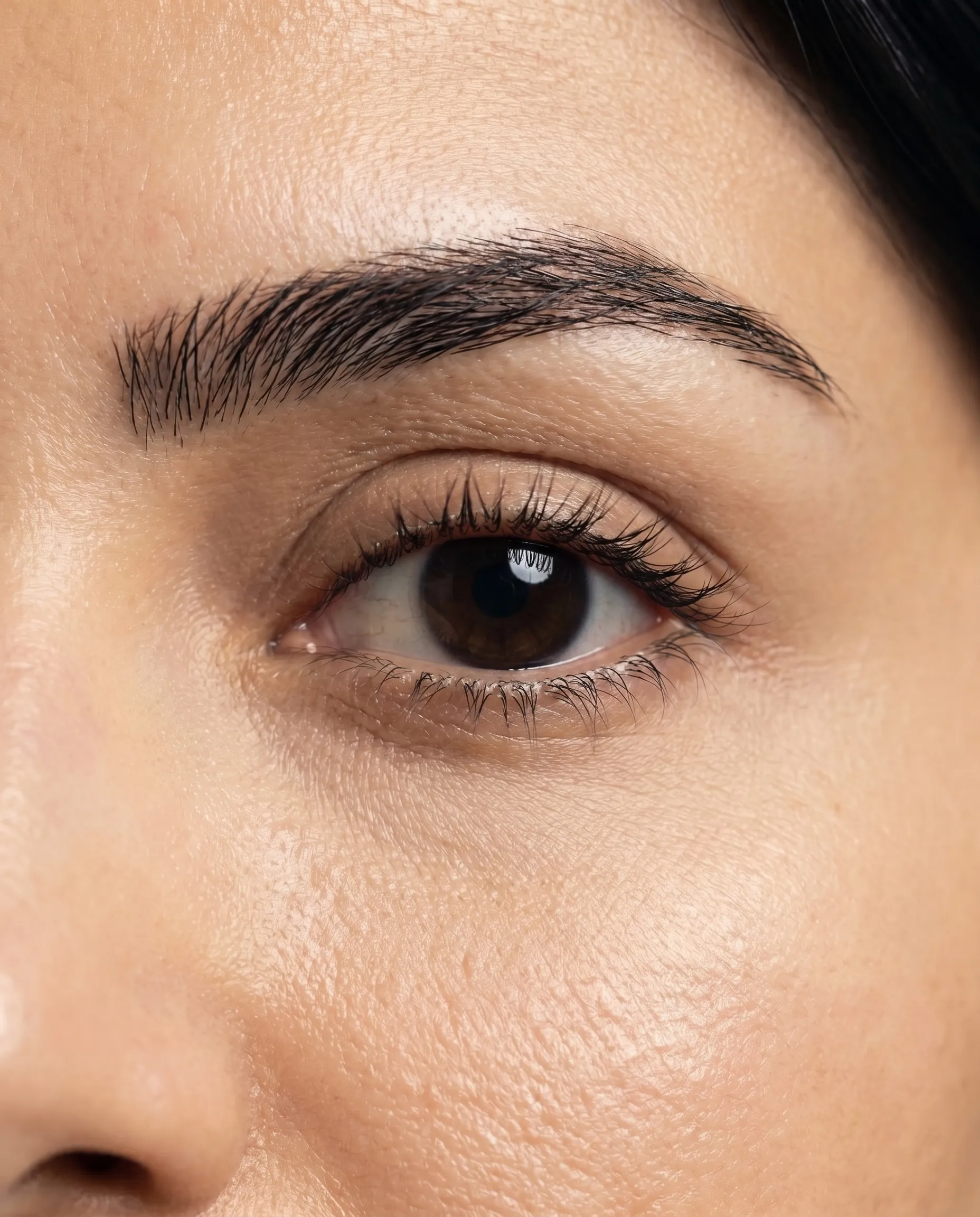 Lifted, defined natural lashes — lash lift at PureSkin Dallas