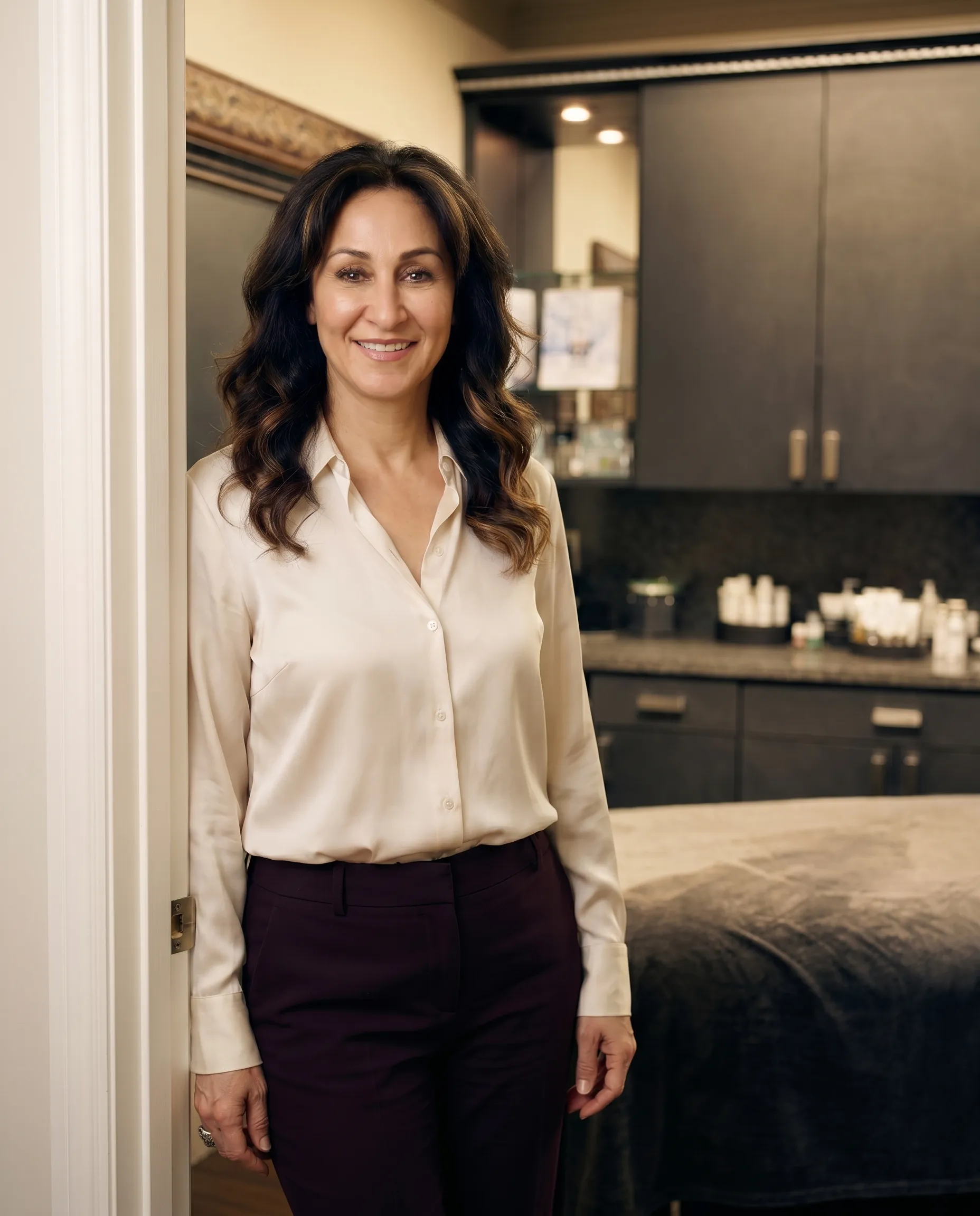 Naimeh, founder and esthetician of PureSkin Dallas, in her Highland Park studio